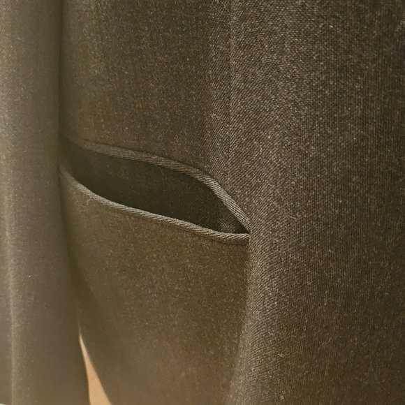 Vintage Giorgio Armani Wool Blazer 90s Charcoal Grey Size 40 Made In Italy - Picture 4 of 7